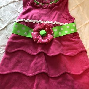 Mud Pie 2T-3t dress, pink and green